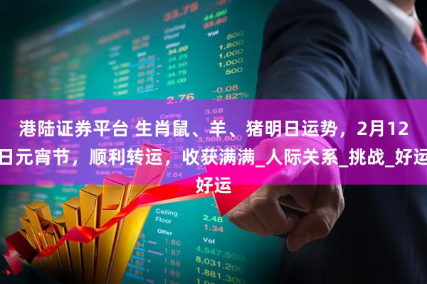 港陆证券平台 生肖鼠、羊、猪明日运势,2月12日元宵节,顺利转运,收获满满_人际关系_挑战_好运