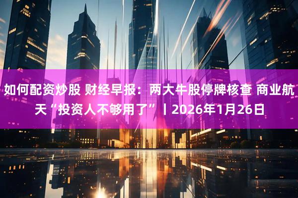 如何配资炒股 财经早报：两大牛股停牌核查 商业航天“投资人不够用了”丨2026年1月26日
