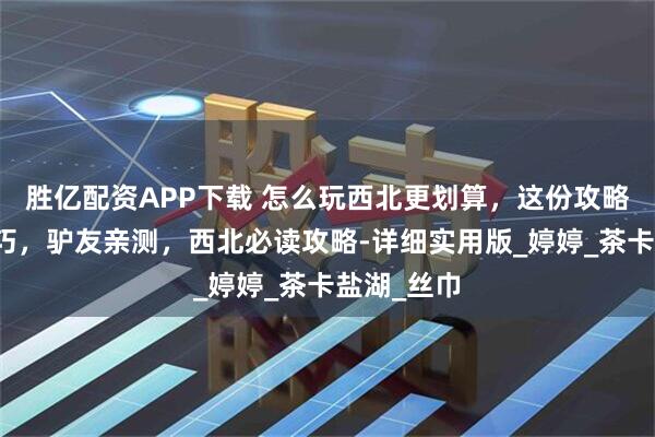胜亿配资APP下载 怎么玩西北更划算，这份攻略含省钱技巧，驴友亲测，西北必读攻略-详细实用版_婷婷_茶卡盐湖_丝巾